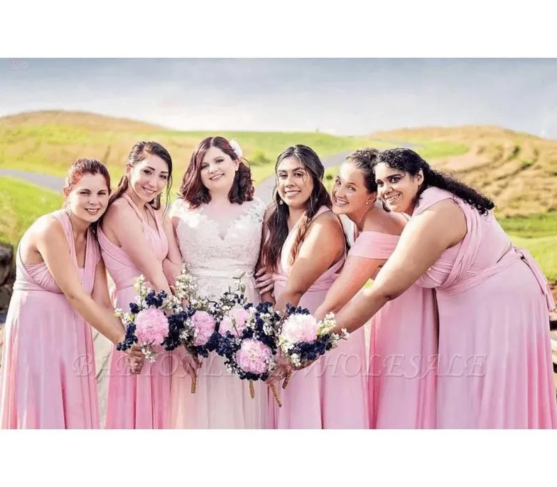 Baby Pink Infinity Bridesmaid Dress In 53 Colors - Image 2