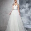 Long Tulle Ball Gown Straps Ruched Sleeveless Wedding Dresses