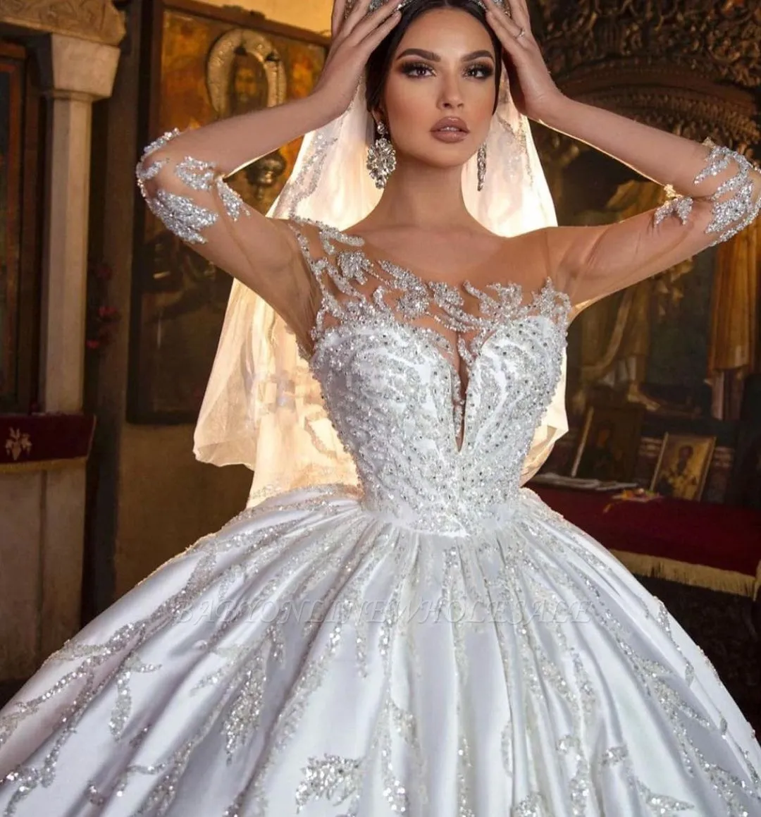 Gorgeous Sweetheart Floral Aline Ball Gown Wedding Dress - Image 6
