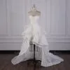 Chic Hi-Lo Sweetheart Sleeveless Tiered Wedding Dress With Appliques