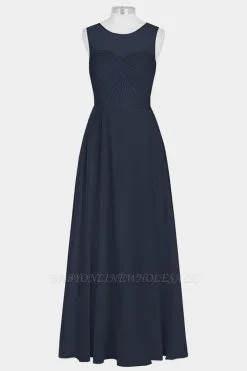 Spring Chiffon A-line Bridesmaid Dress | Illusion Ruffle Maid Of Honor Dress