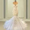 Exquisite Sequins Beading Sweetheart Spaghetti Straps Floor-length Mermaid Wedding Dresses