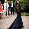 Black Long Sleeves Mermaid Wedding Dress With Sweep Train