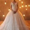 Elegant Tassel Sleeves V-Neck Aline Wedding Gown