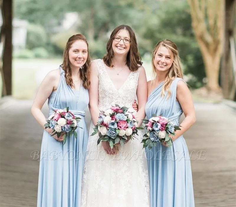 Baby Blue Infinity Bridesmaid Dress In 53 Colors - Image 2